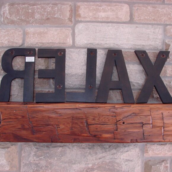 RELAX Wooden Letters Sign Rustic Farmhouse Decor Brown Black - Picture 5 of 6